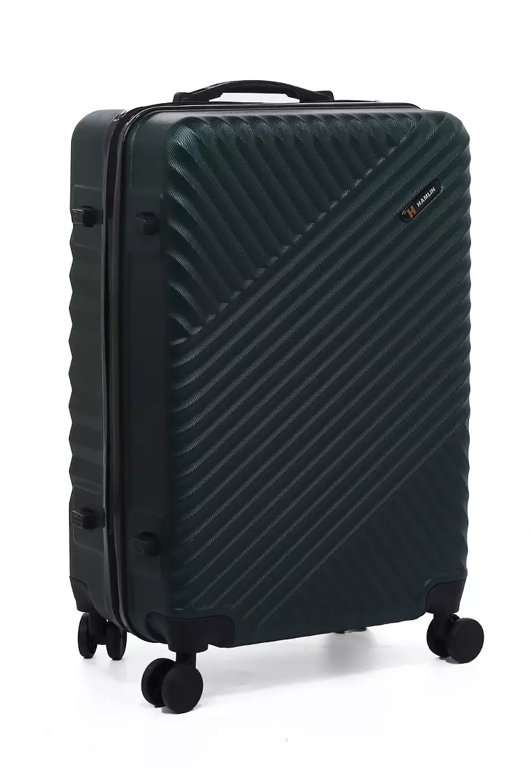 Austin Koper Unisex Size 24 Inch Travel Bag Large Compartment Material Fiber ABS ORIGINAL - Dark Green