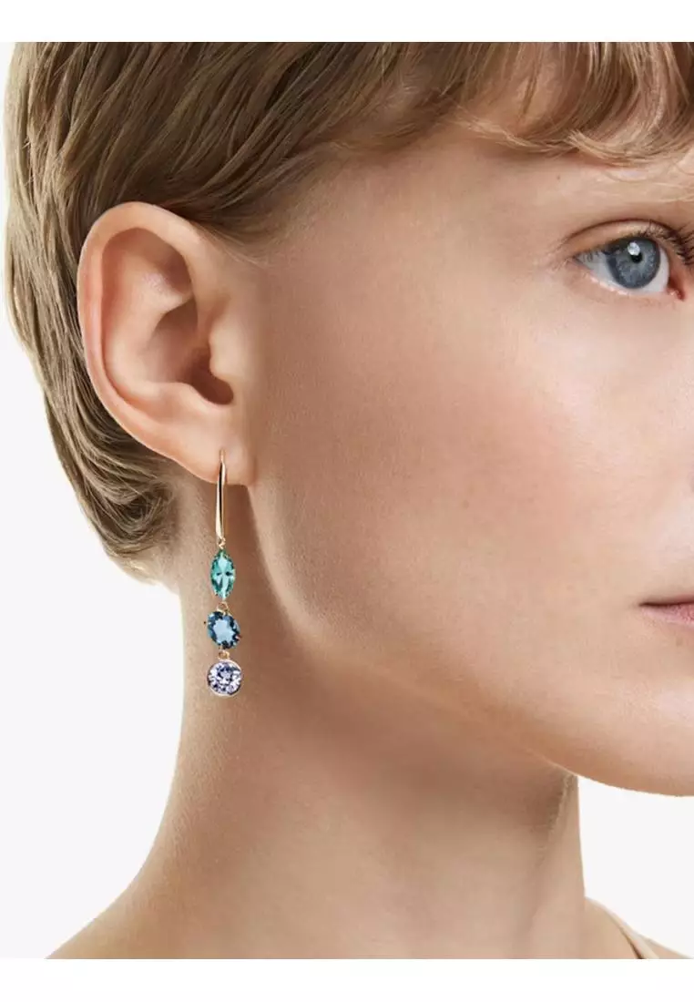 Jual Swarovski Gema Drop Earrings, Asymmetrical Design, Mixed Cuts ...