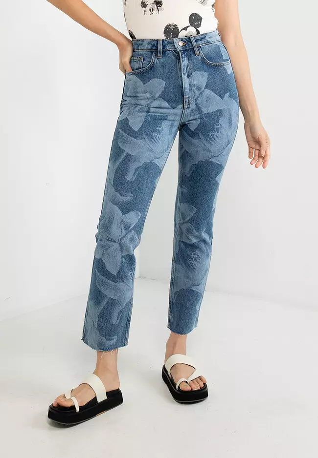 Buy Desigual Straight Cropped Jeans in Denim Medium Wash 2024 Online