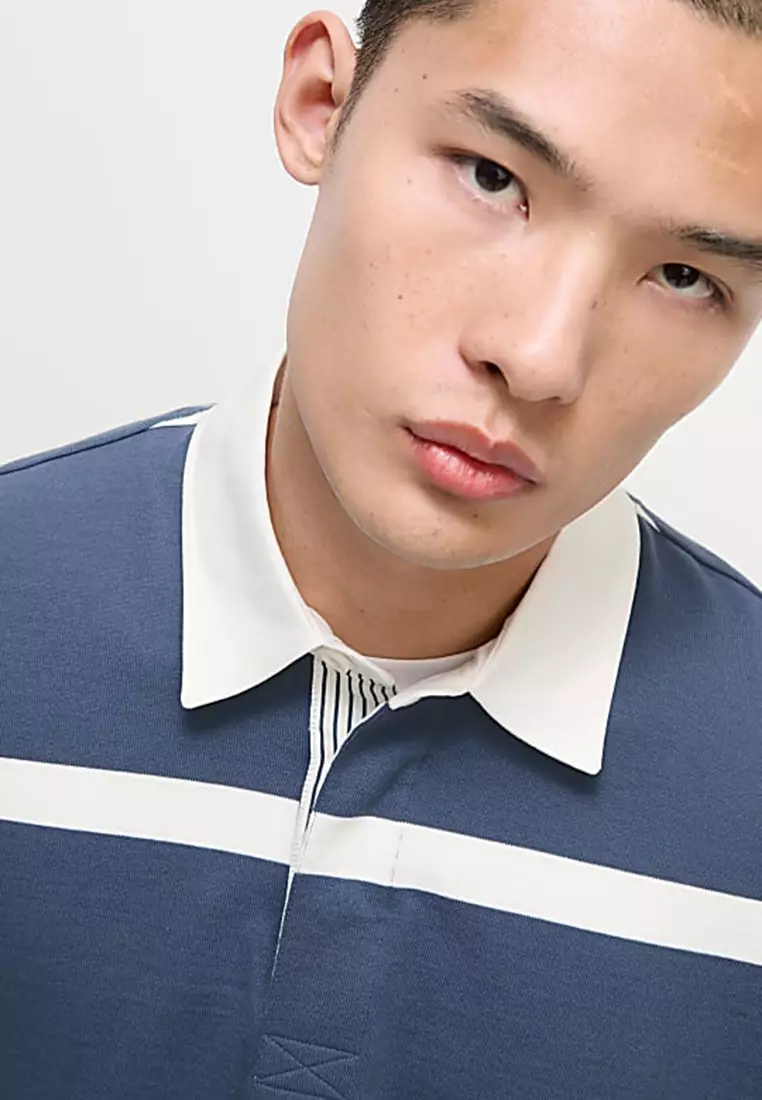 Pure Cotton Striped Rugby Shirt