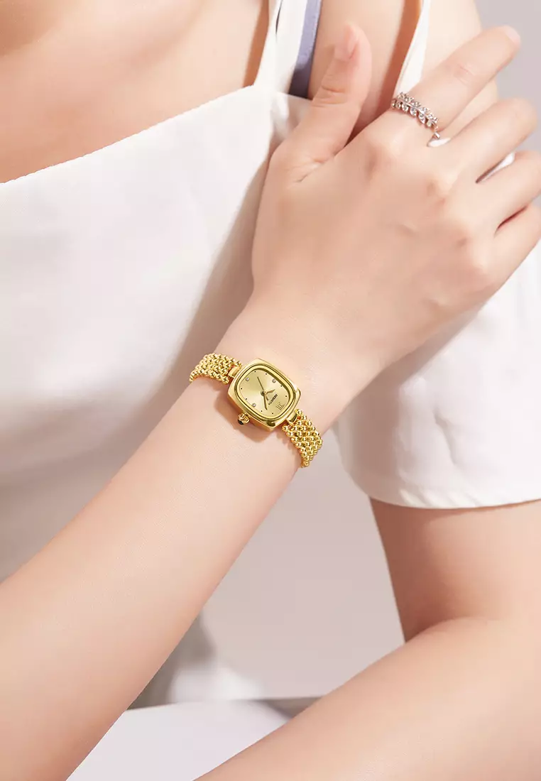 Jam Tangan Wanita Korea Elegan Jam Gelang Wanita Anti Air Tali Gelang Jam Tangan Cewek Original allgold