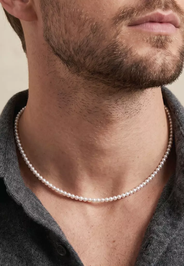 Vesper Link Pearl Necklace