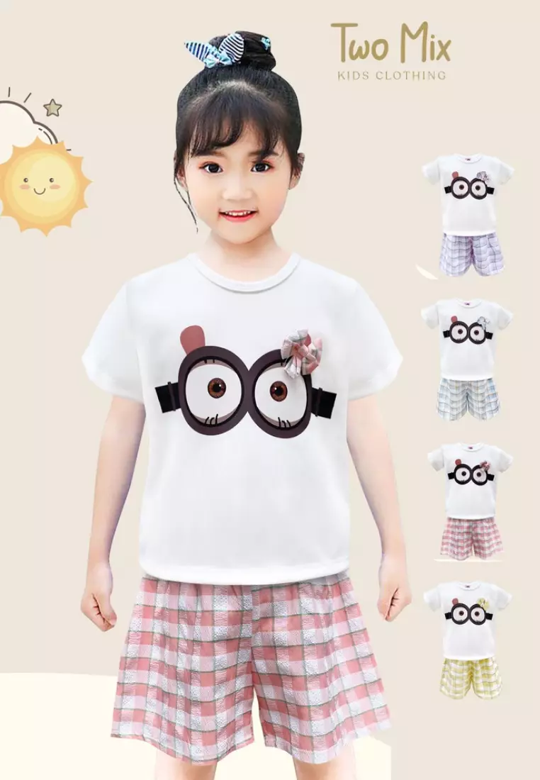 Two Mix - Baju Anak Perempuan - Setelan Anak Cewek Celana Jeans 1-6 Tahun 4323 Salem