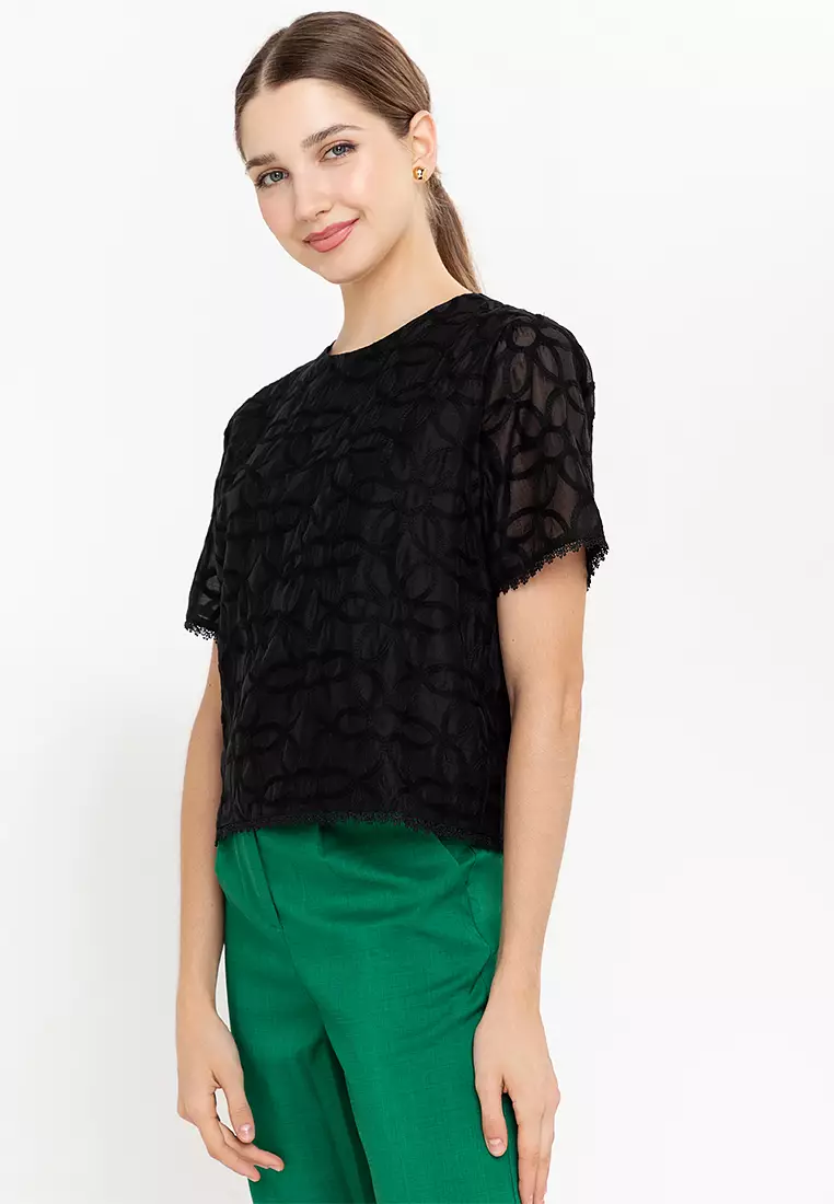 Chia Lace Waist Filipiniana Blouse