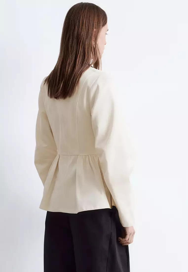 Cotton Peplum Top