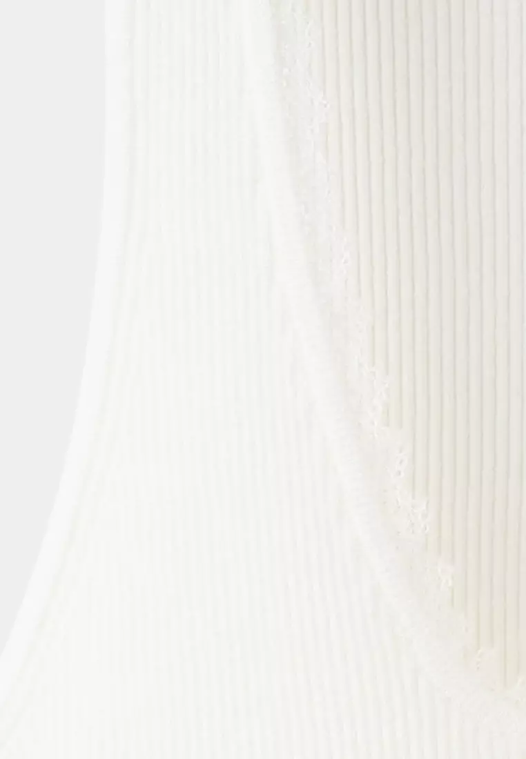 Ribbed Top With Lace Detail