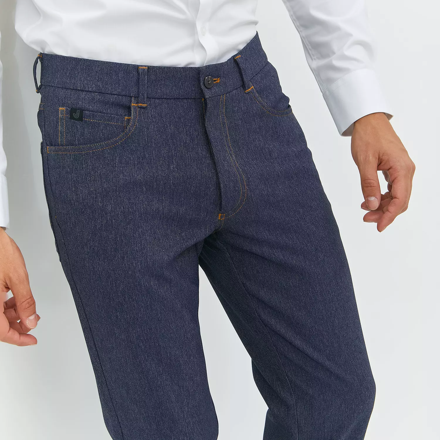 Jobb Ronaldo-B Celana Panjang Modern Slim Fit Navy Warna Navy