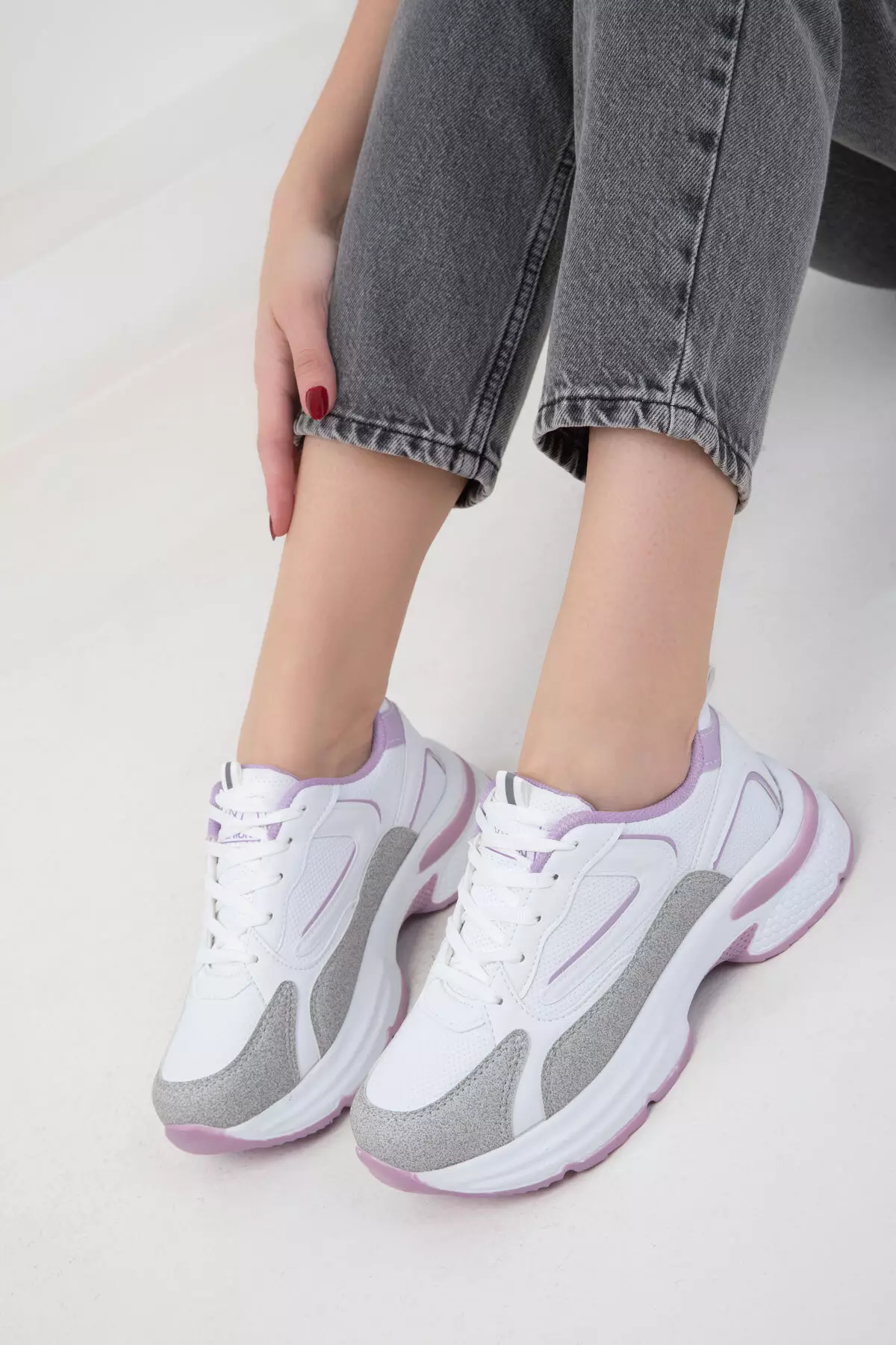 Ice-White-Lilac-C Women's Sneakers 18802