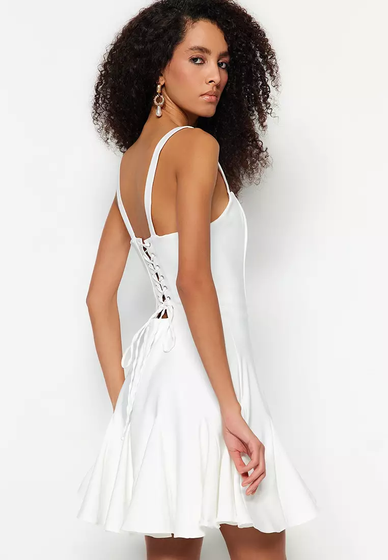 Weaving Bodice Detailed, Piping Dress