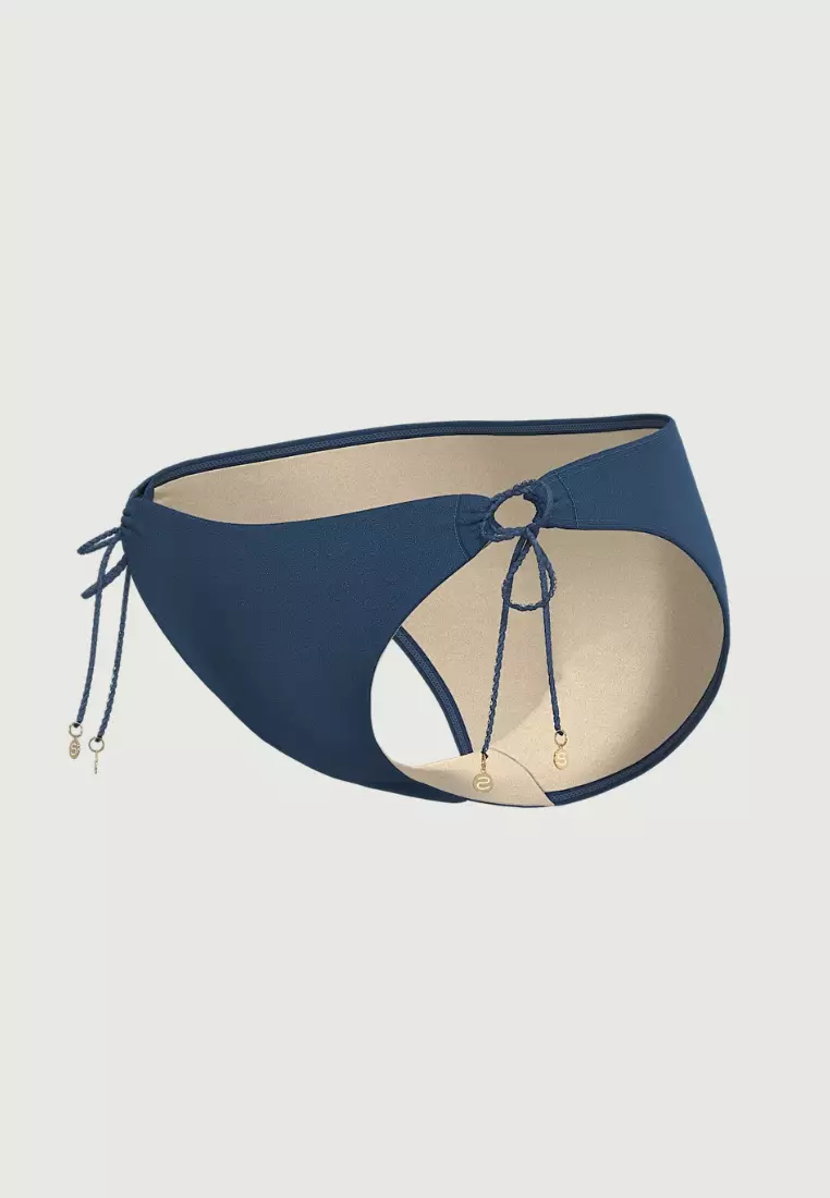 Waterlily Shines藍色側綁經典泳褲