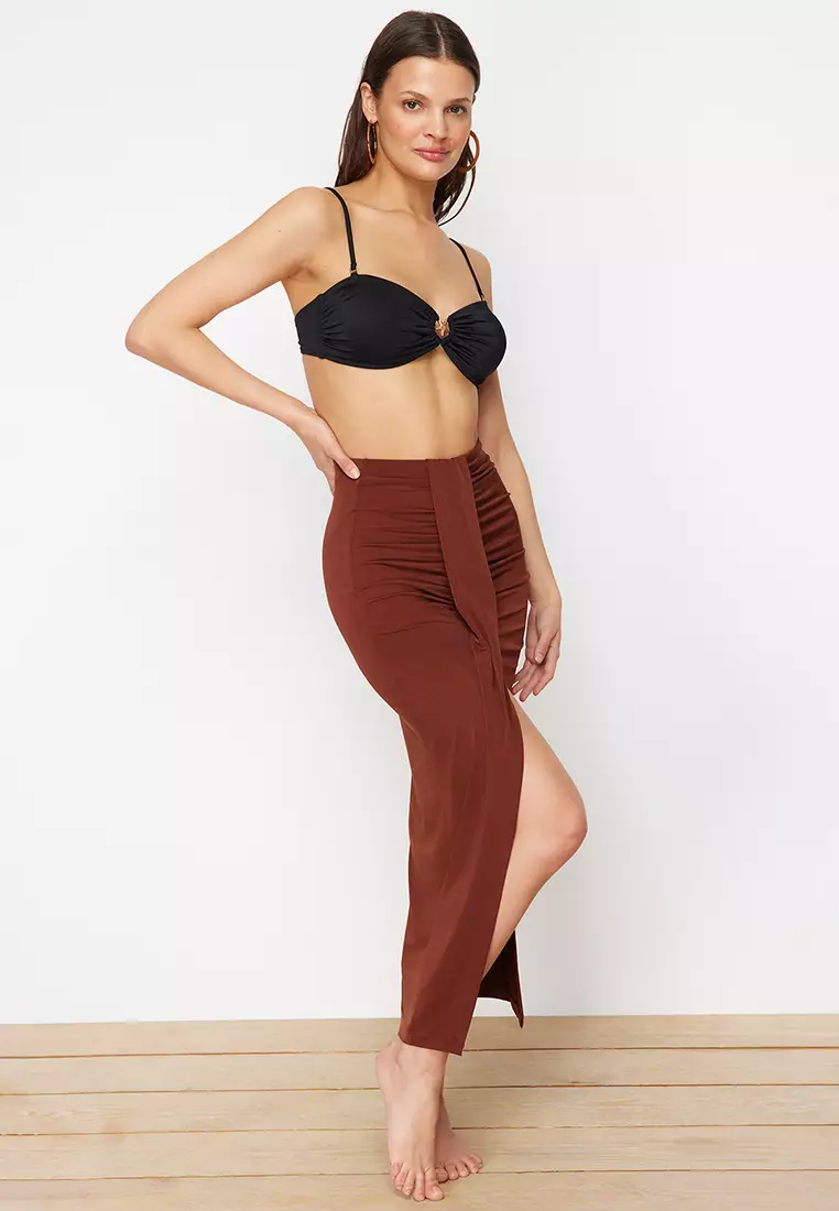 Knit Slit Beach Skirt