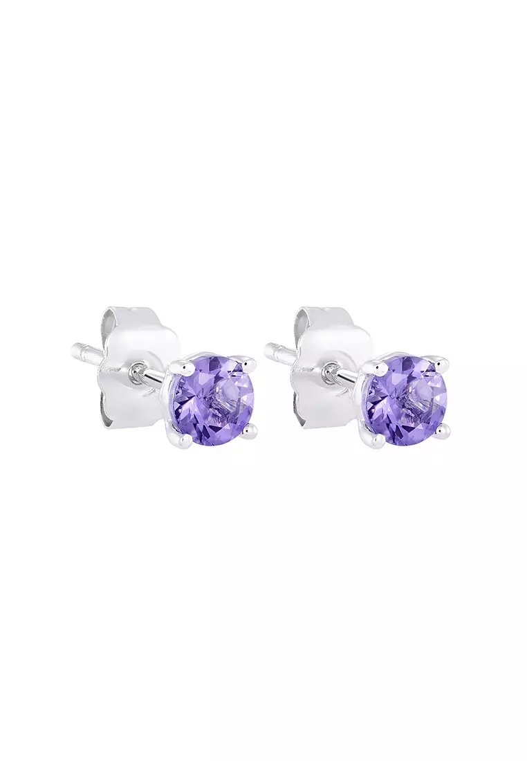 HABIB Amethyst Gemstone Stud Earrings