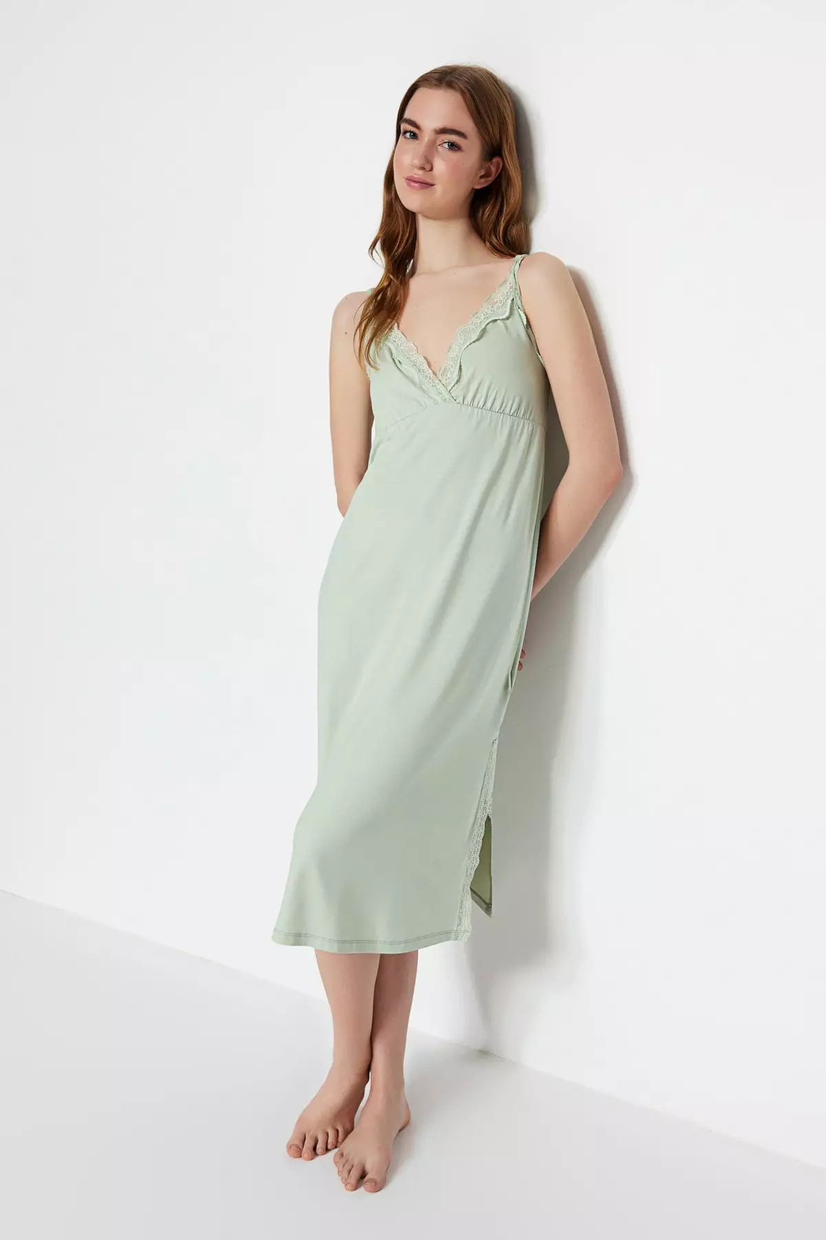 Buy Trendyol Slit Slip Night Dress 2023 Online | ZALORA Singapore
