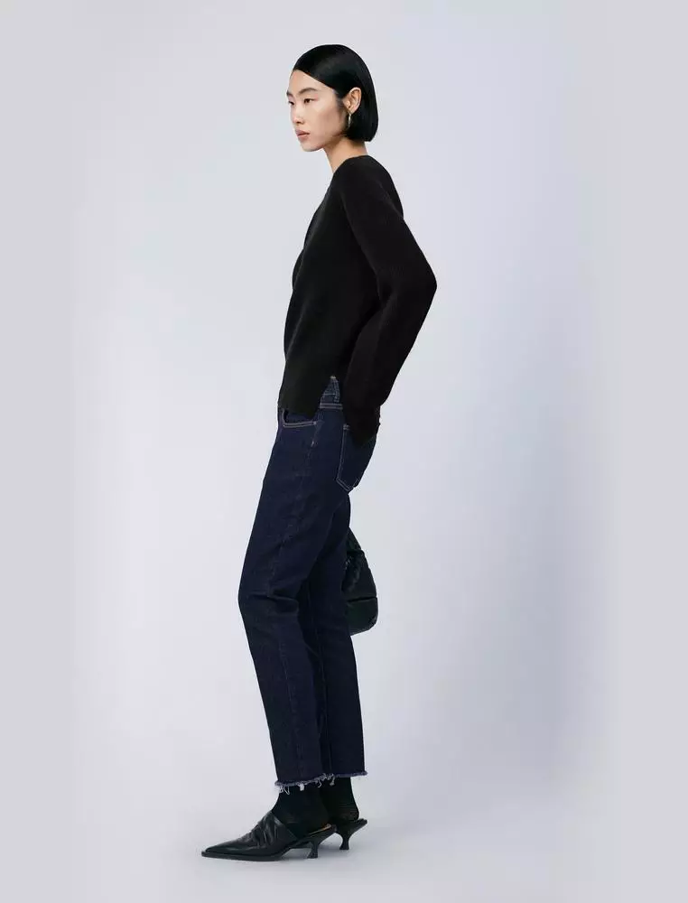 V-Neck Long Sleeve Pullover Cashmere Sweater