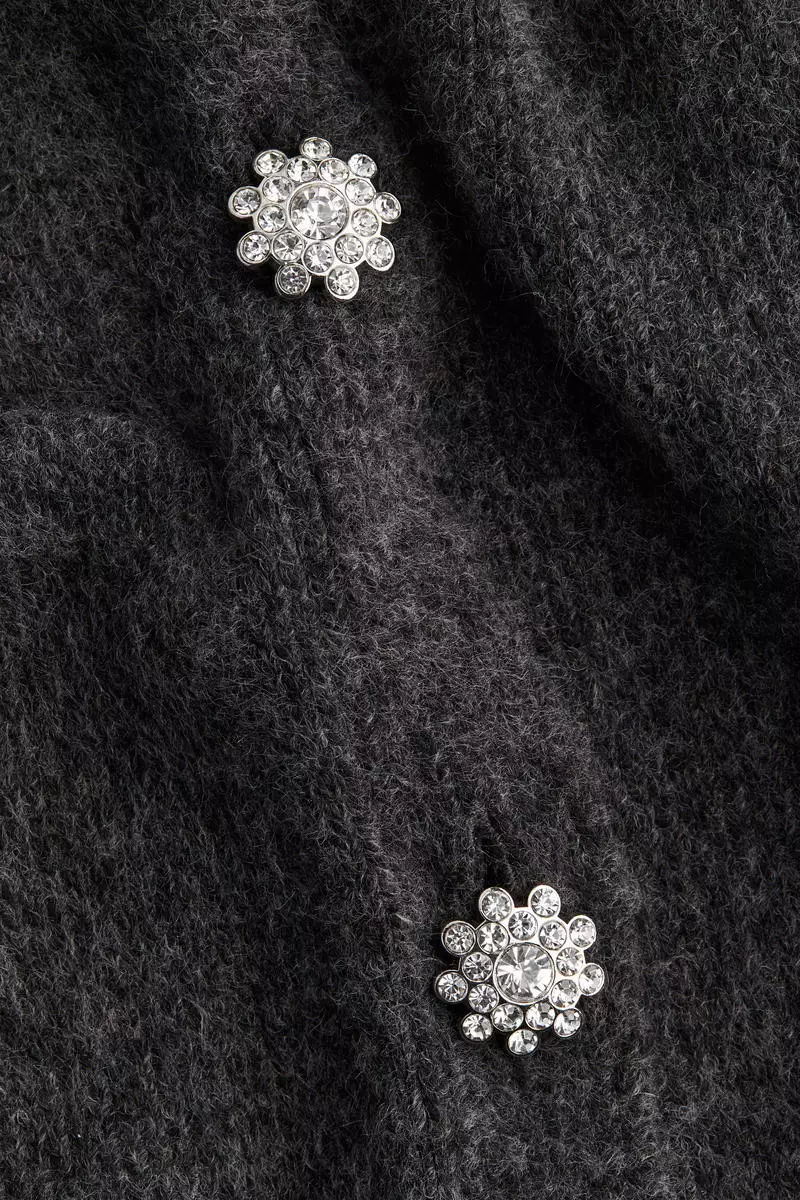 MAMA Rhinestone-button cardigan