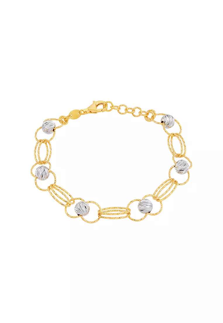 Buy HABIB HABIB Oro Italia 916 Yellow and White Gold Bracelet