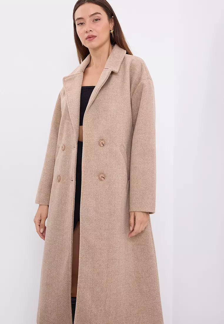 HOT Oversized Coat Zara Beige Coat Womens Oversized Beige