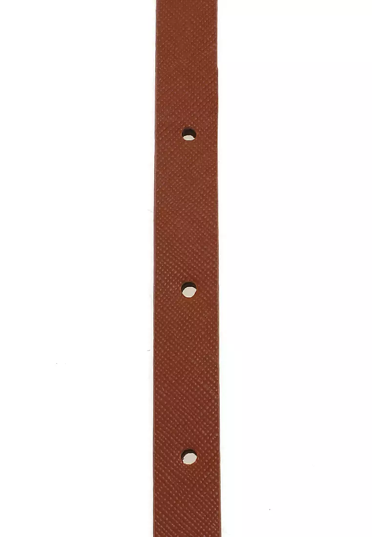 Fern Ikat Pinggang Gesper Wanita Stylish Casual Comfortable Material Leather Kulit ORIGINAL - Brown