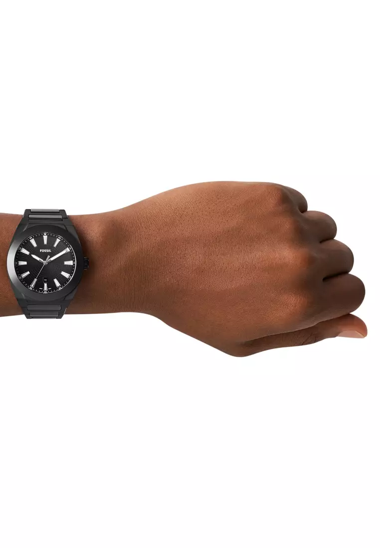 Fossil Women's Everett Chronograph Watch - Black Dial, Stainless Steel Case & Bracelet, 42mm, Water Resistant 50m - View #7