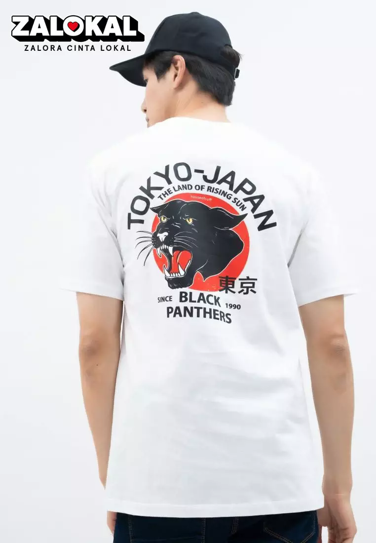Houseofcuff T-shirt Kaos Putih Motif Macan Tutul Tersedia Size S-4XL