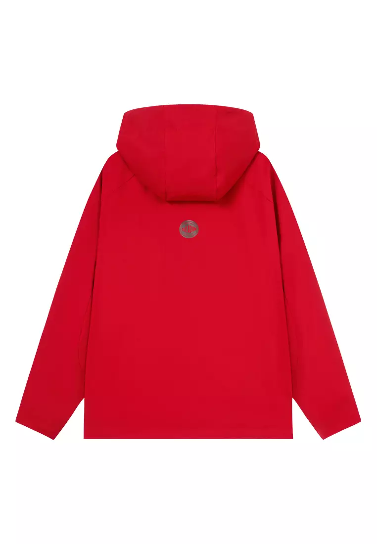 男裝馬年主題LOGO寬鬆防風防潑水連帽外套