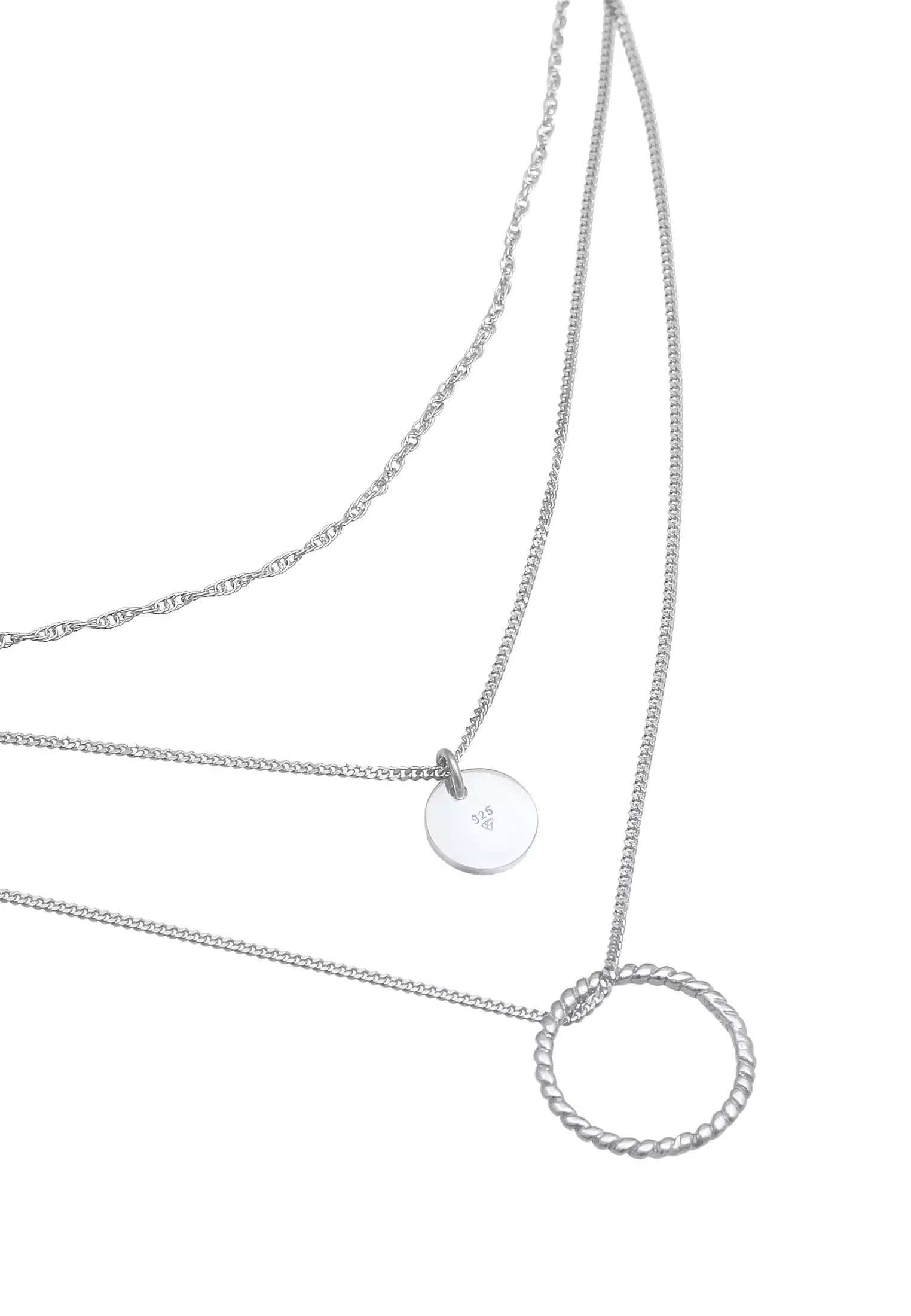 Necklace Layer Circle Twisted Timeless Trend Blogger