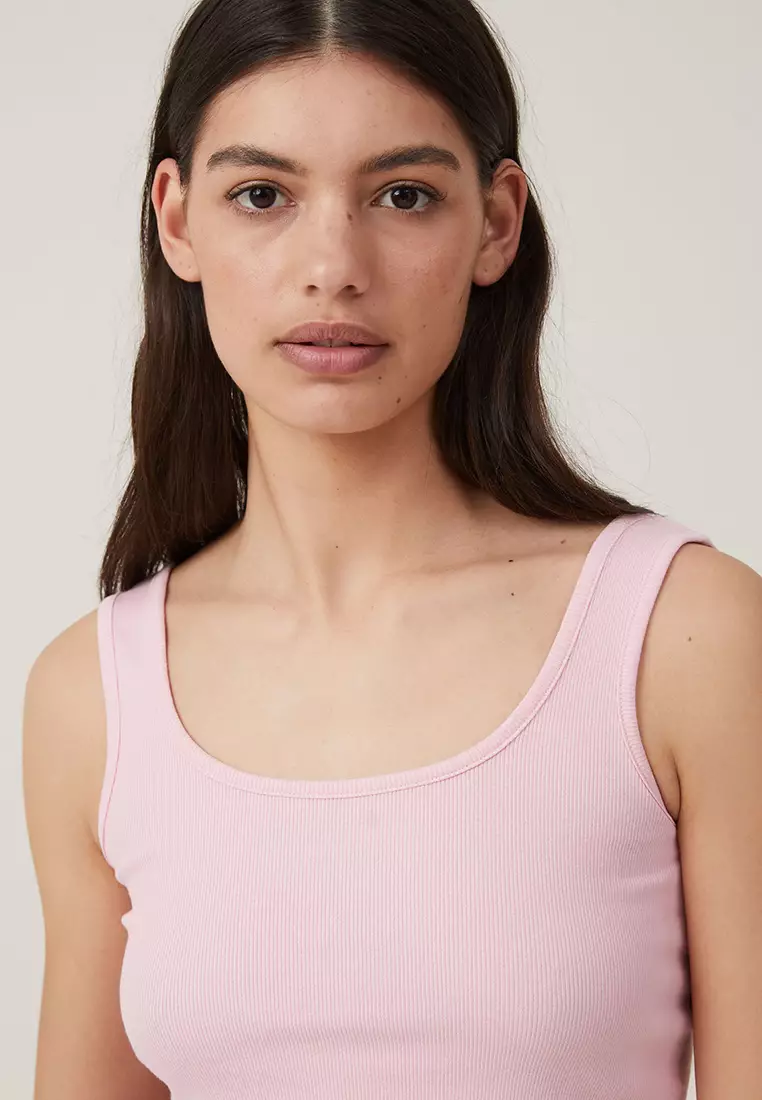 The One Rib Crop Tank Top