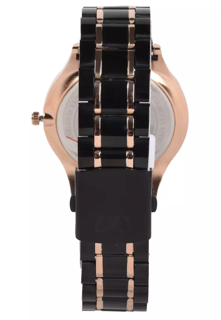 Mirage - Jam Tangan Pria - Rosegold Black - Stainless Steel Bracelet - 8670M-A