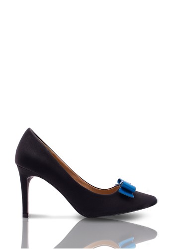 Sepatu Wanita Mid Heel Blue Black