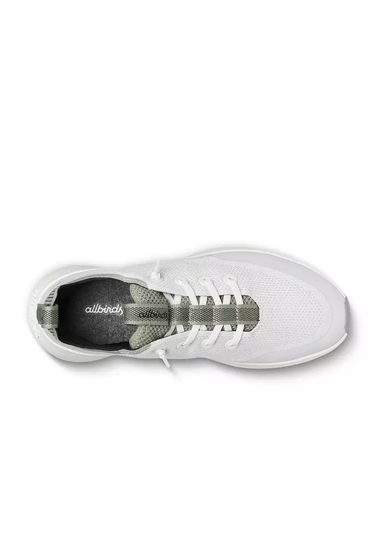 Allbirds Womens Tree Runner Go Utility Shoe - Blizzard/Hazy Pine/Natural White