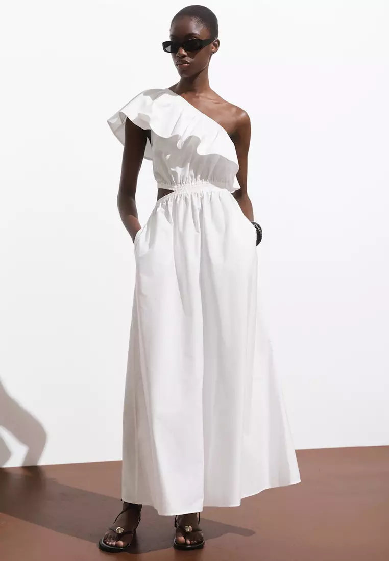 Asymmetrical Dress With Cut-Out