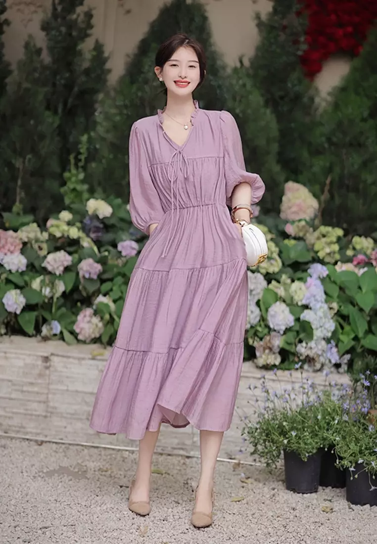 Pleated dresses clearance