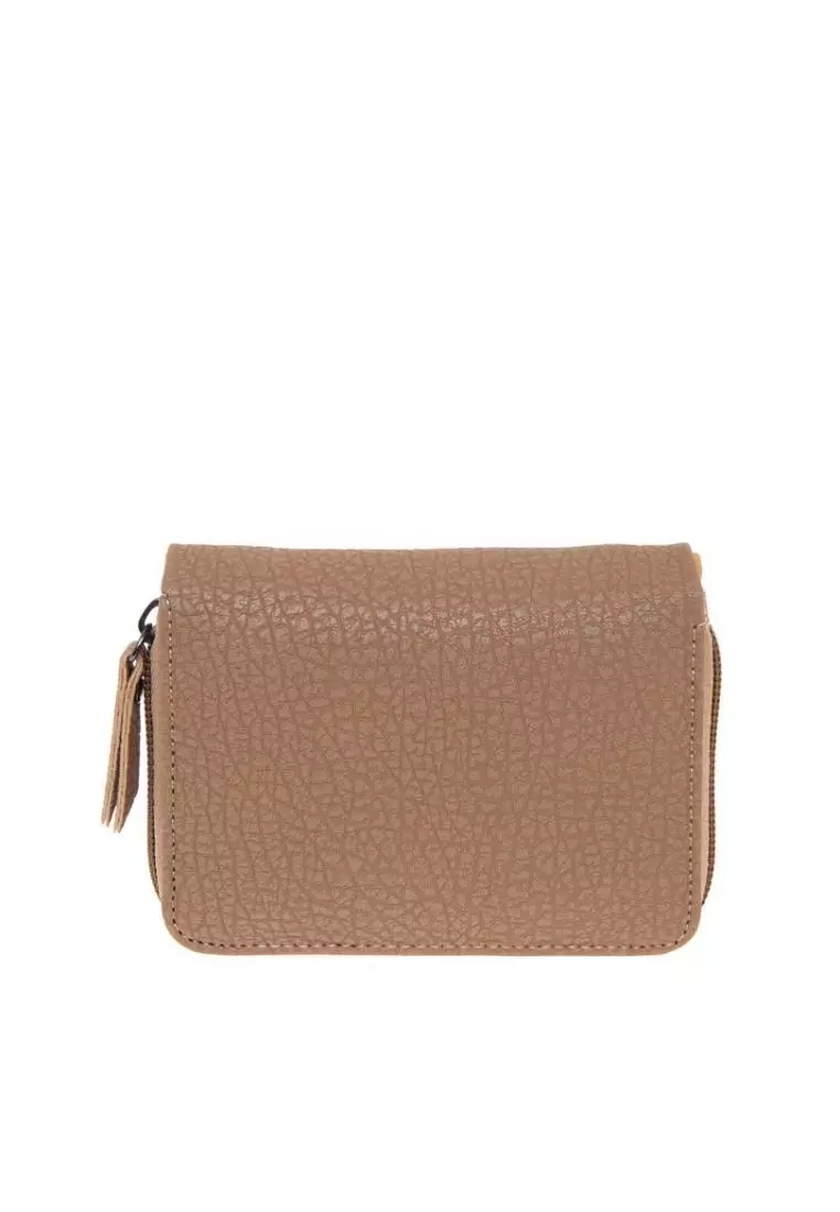 Beril Dompet Wanita Design Simple Card Wallet Premium Quality - Camel