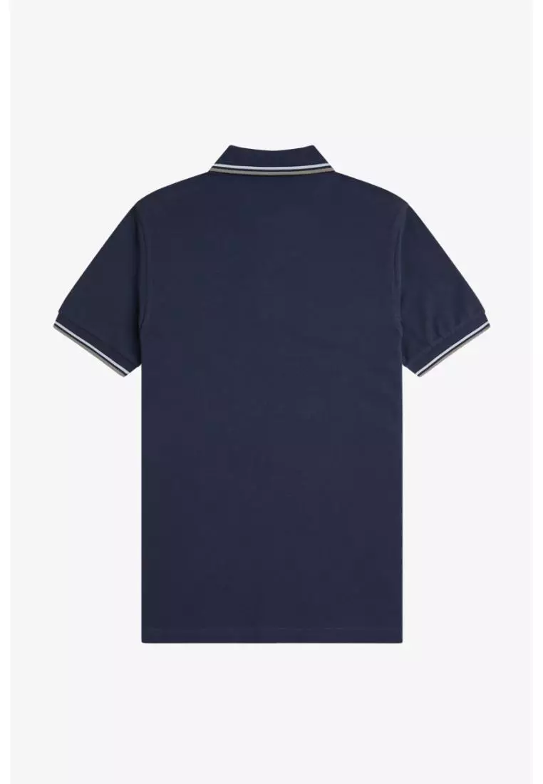 Fred Perry M3600 Twin Tipped Fred Perry Shirt (Dark Airforce / Light Ice / Bay Leaf)