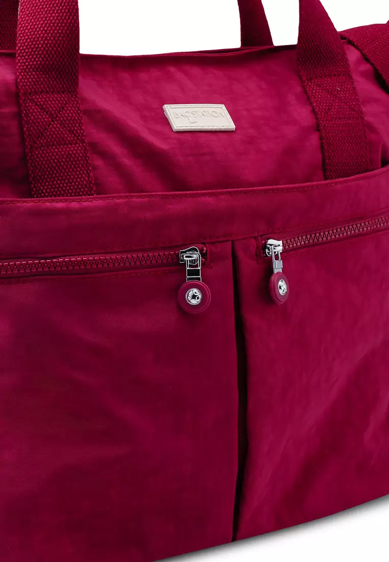 Buy BAGSTATION Crinkled Nylon Travel Tote Online ZALORA Malaysia