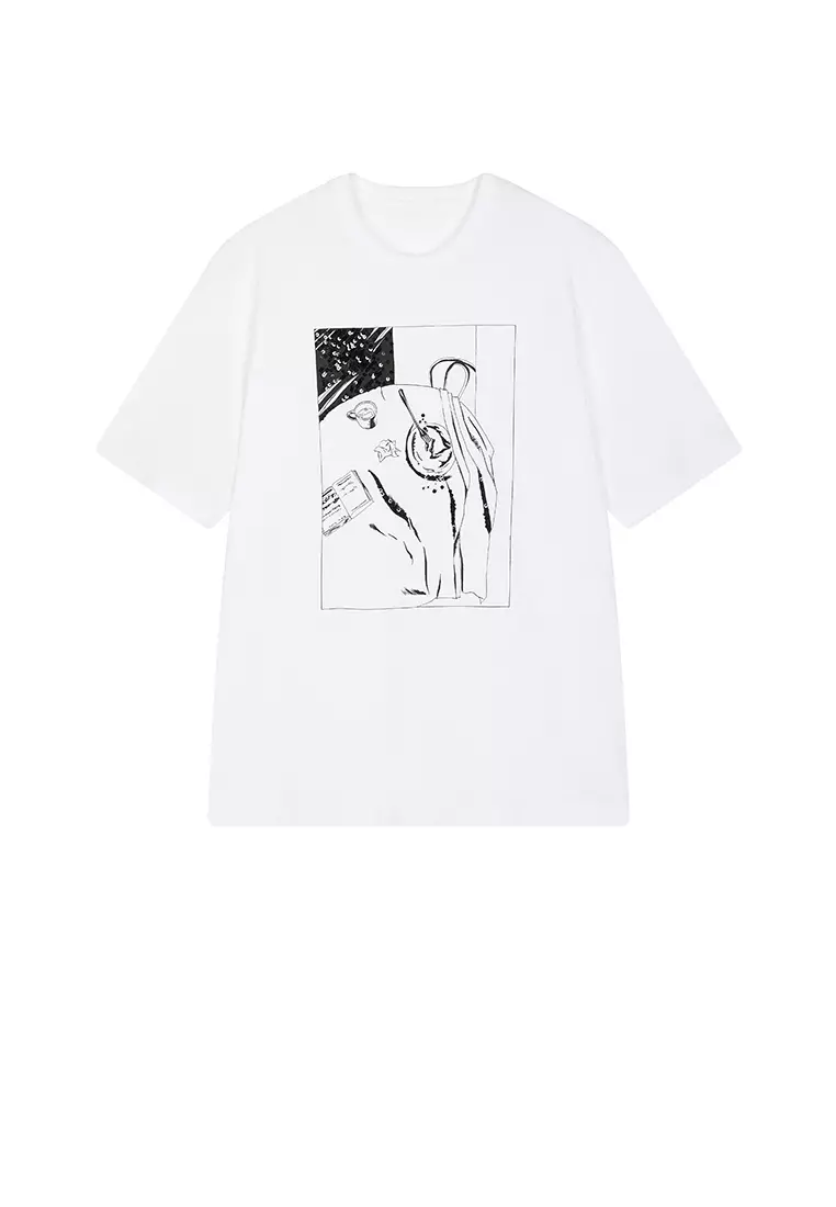 Cotton Irregular Loose Short Sleeve T-shirt