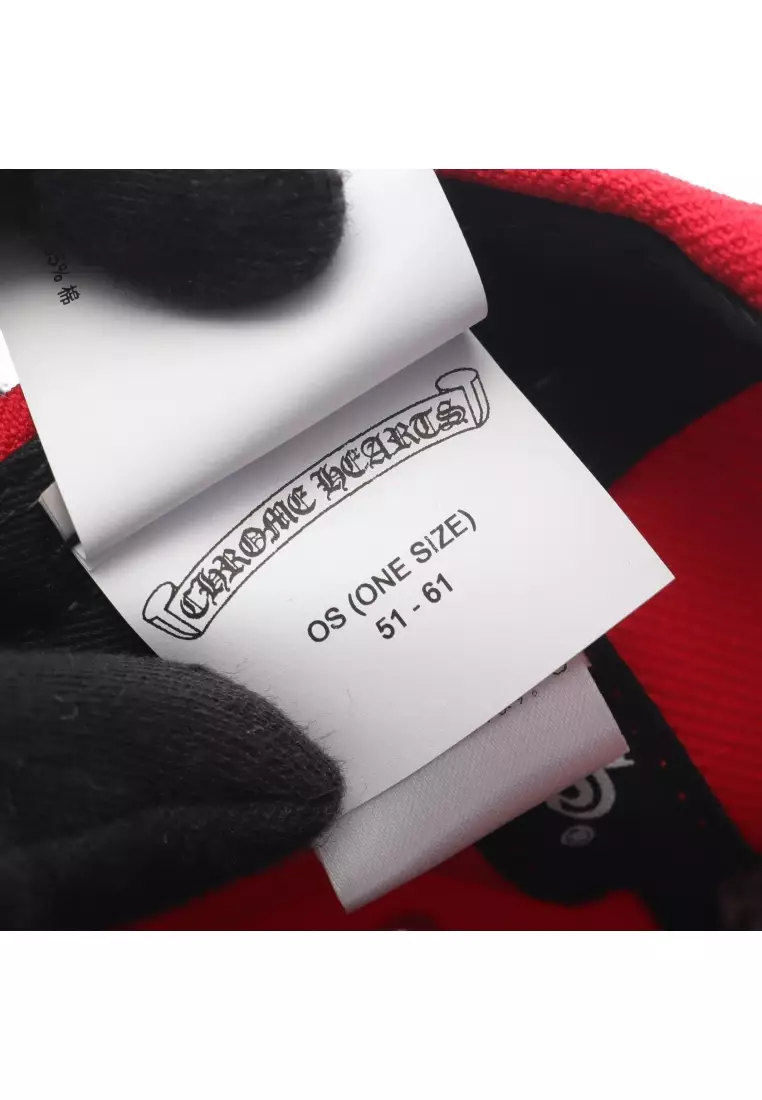 Pre-Loved Chrome Hearts CHロゴ刺繍 cap hat cotton Red