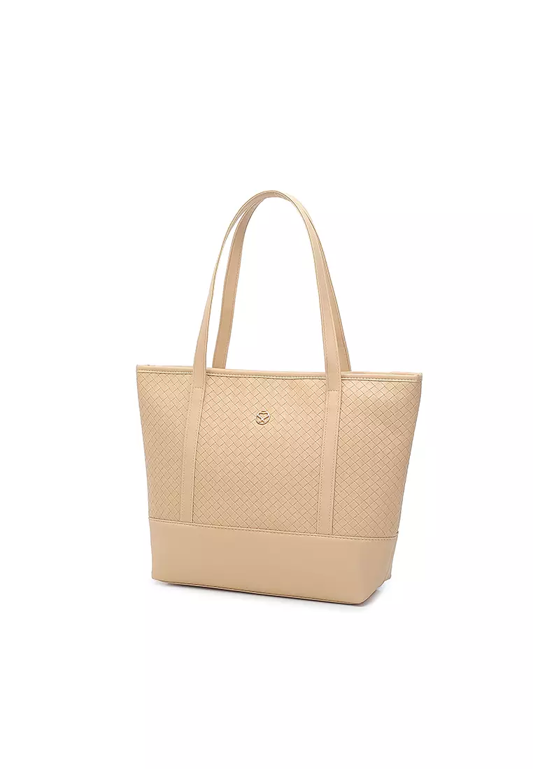 Women's Tote Bag / Shoulder Bag / Top Handle Bag - Apricot