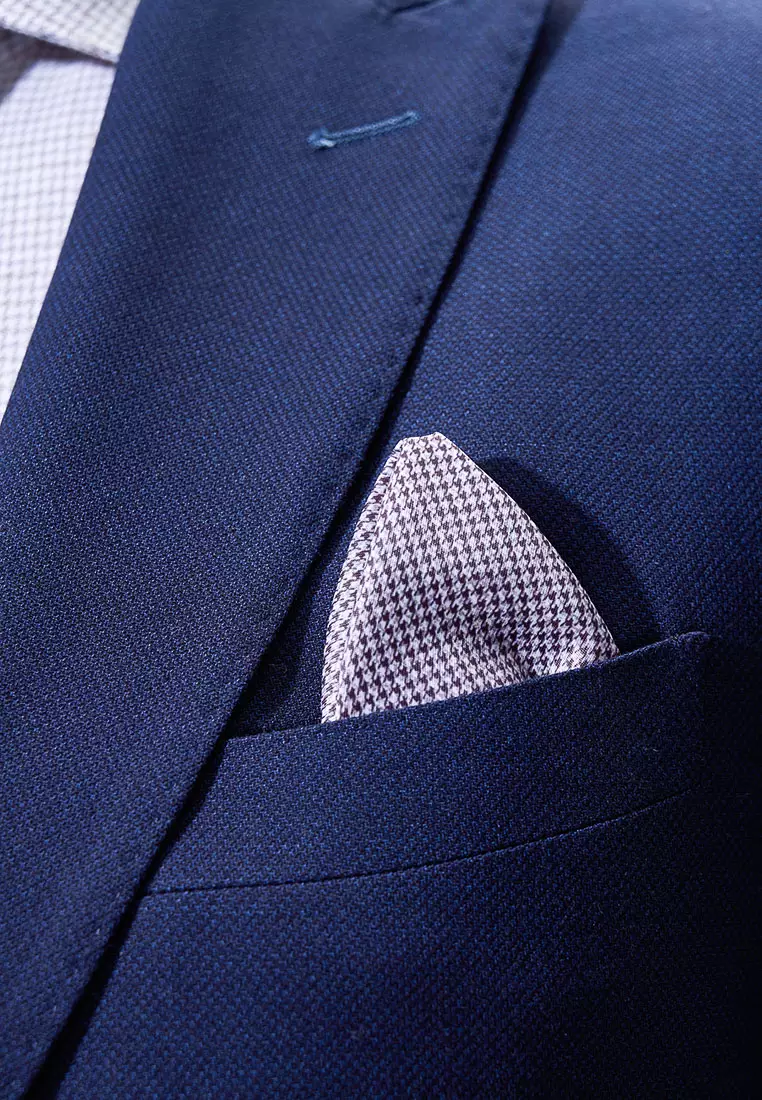 Midnight Blue Textured Tailored Suit