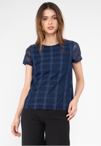 Shop Paperdolls Jade Checkered Lace Top Online On Zalora Philippines