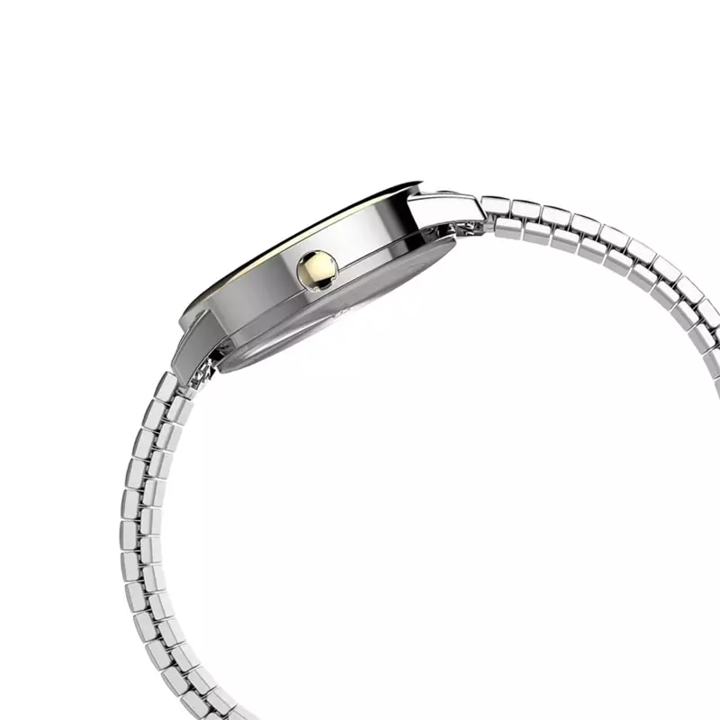 Jam Tangan Wanita Timex Easy Reader TW2V94800 Ladies White Dial Dual Tone Stainless Steel Strap