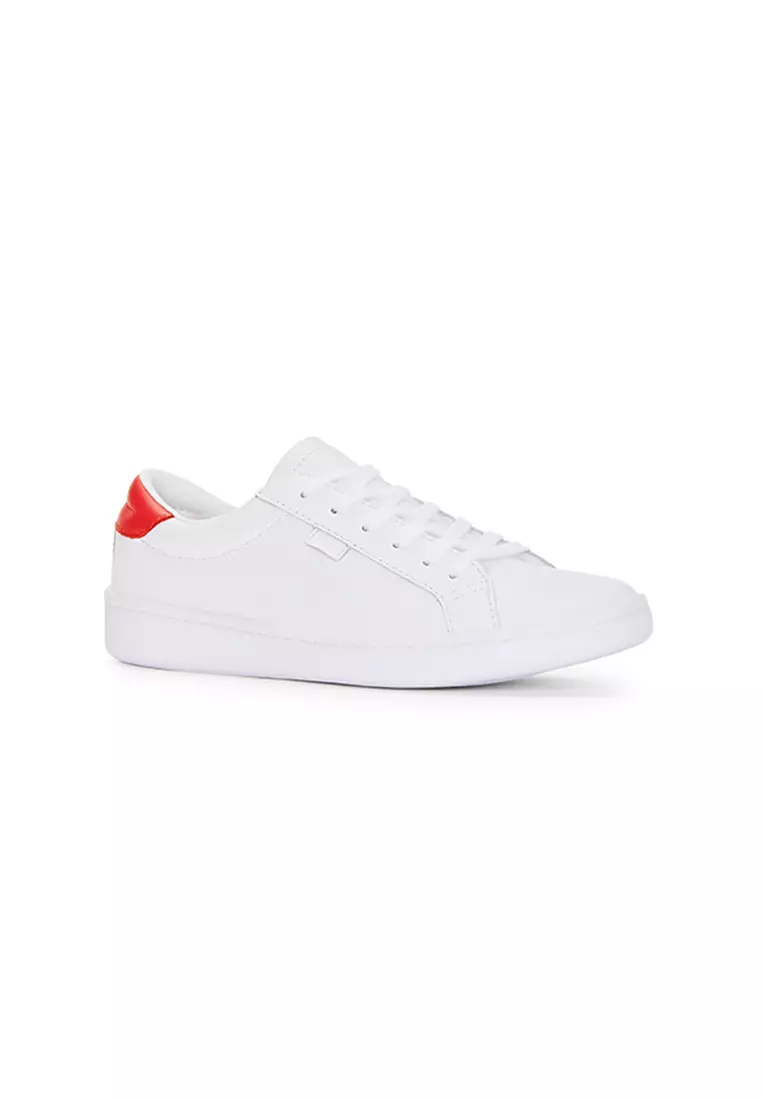 Women's Ace Leather Sneaker White / Red (WH67878)