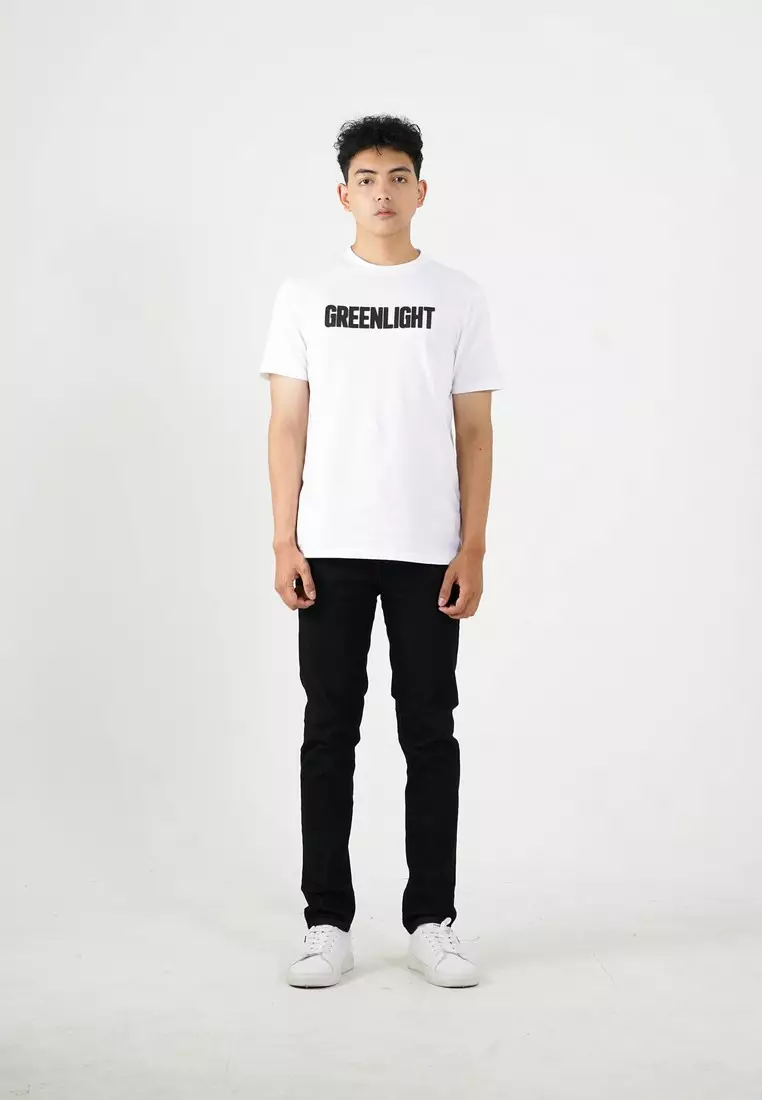 Greenlight Men's T-Shirt Short Sleeve Regular Fit Cotton Logo Script Gino C071224