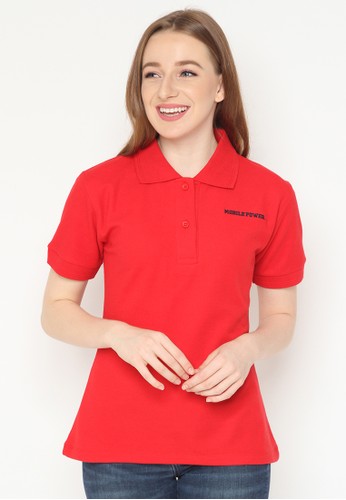 Jual Mobile Power Polo T Shirt Wangki Red Mobile Power Ladies Original Zalora Indonesia