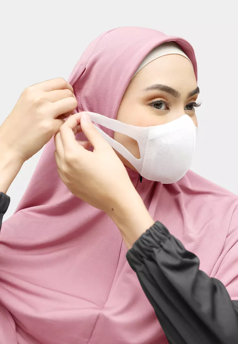 Cotton Bee - Haniya Bergo Instan | Hijab Instan | Bergo Wudhu - Milk Pink