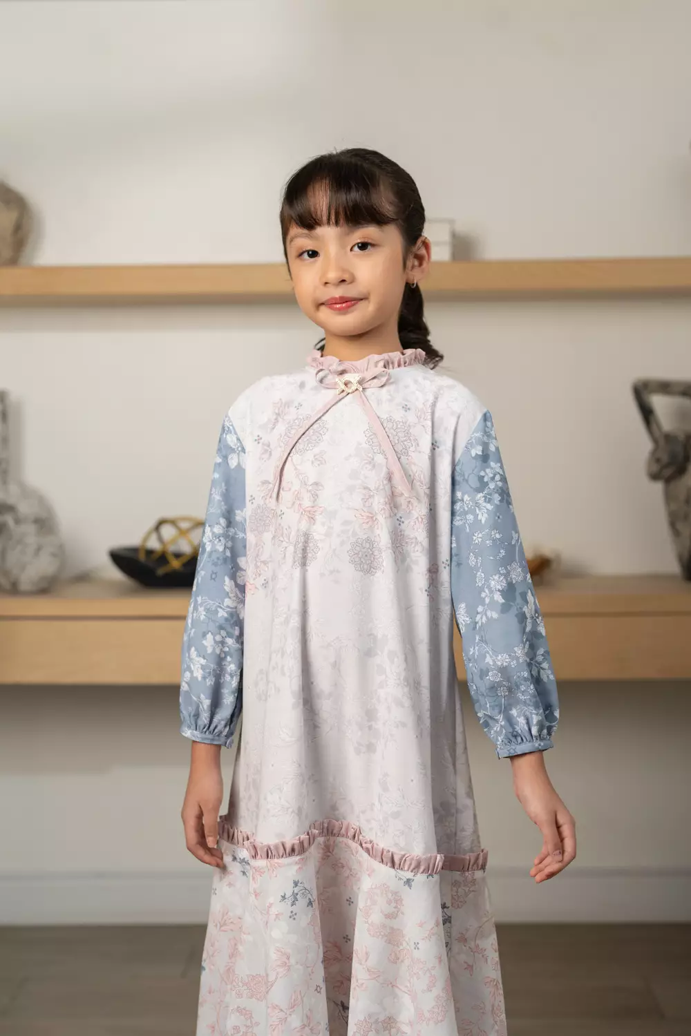 Klamby - Siara Dress Girl Silk Grey