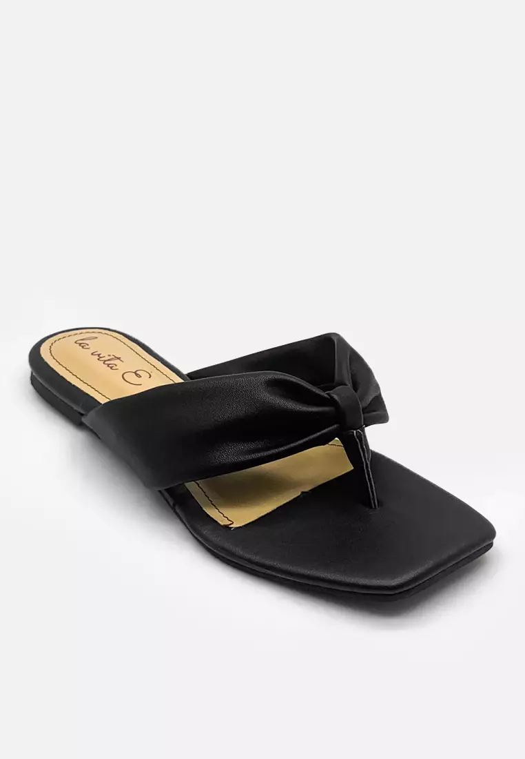 Women Flat Sandal Flip Flop Bow