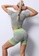 Twenty Eight Shoes green VANSA Three-piece Short Yoga Fitness Set  VPW-Y666S3 72202AADA188DBGS_4