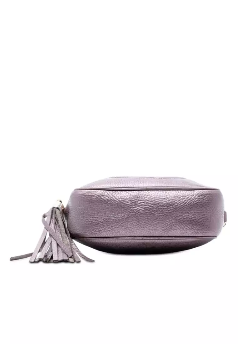 Pre-Loved Gucci Metallic Leather Soho Disco Crossbody