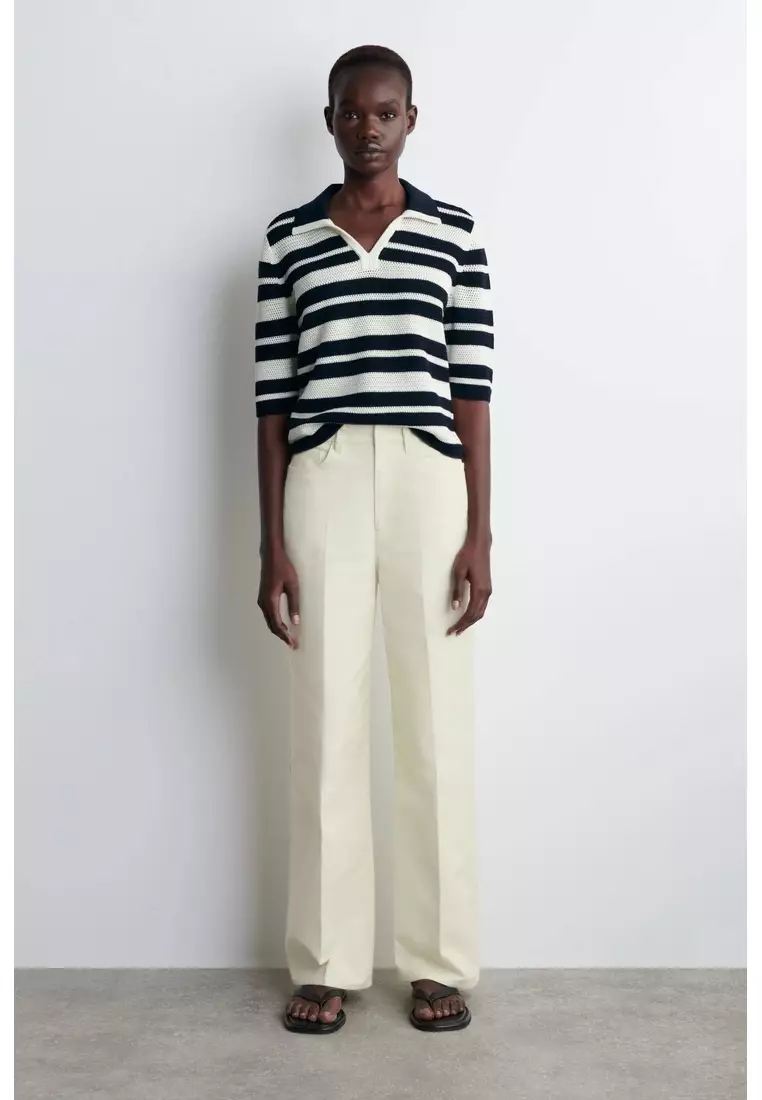 OPEN-KNIT POLO SHIRT